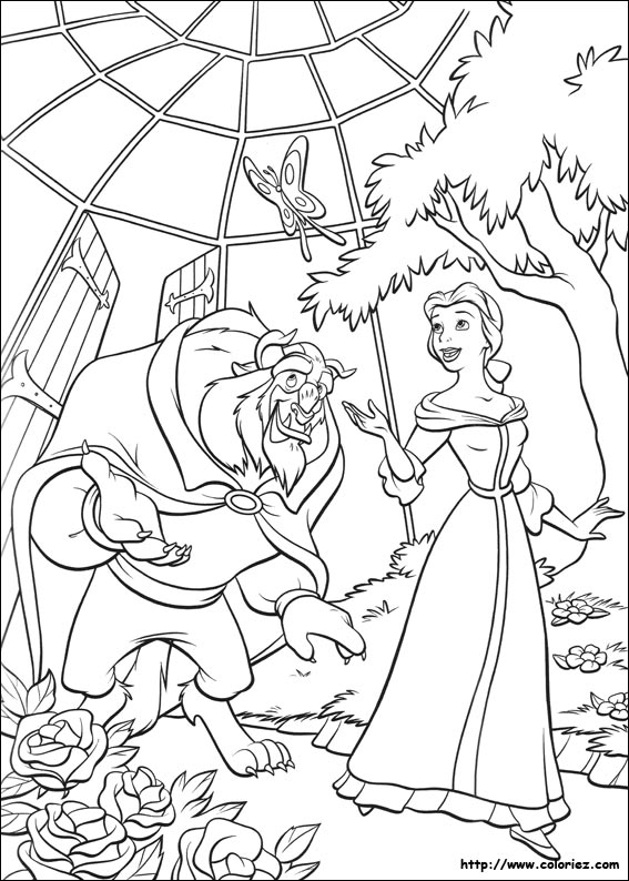 Coloring page: The Beauty and the Beast (Animation Movies) #131047 - Free Printable Coloring Pages