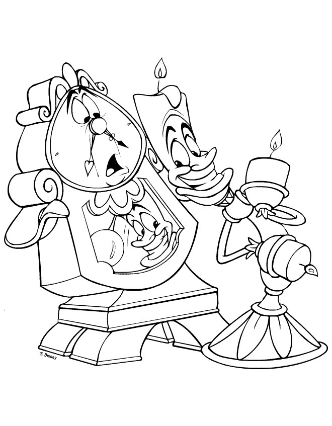 Coloring page: The Beauty and the Beast (Animation Movies) #131049 - Free Printable Coloring Pages