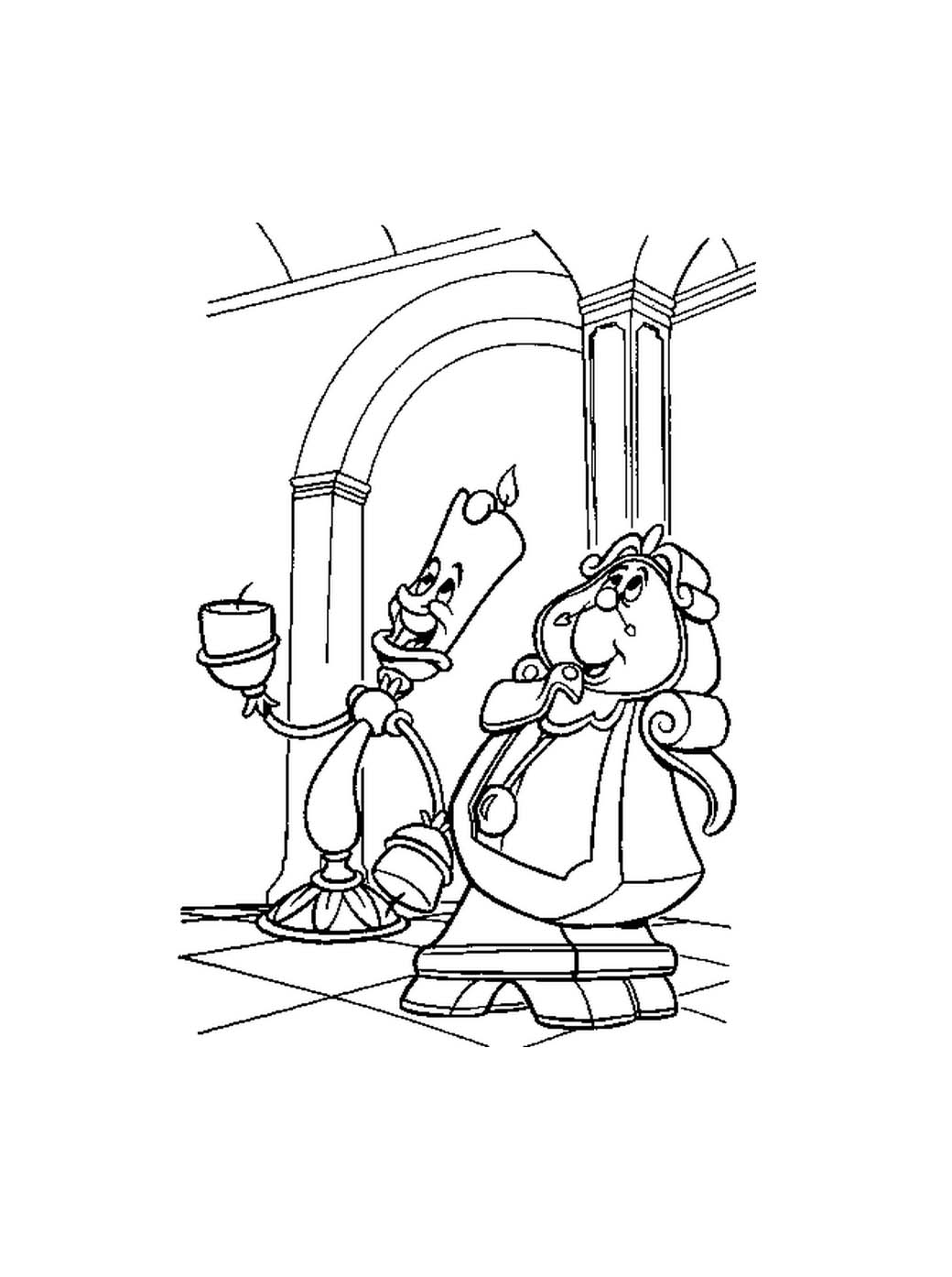 Coloring page: The Beauty and the Beast (Animation Movies) #131065 - Free Printable Coloring Pages