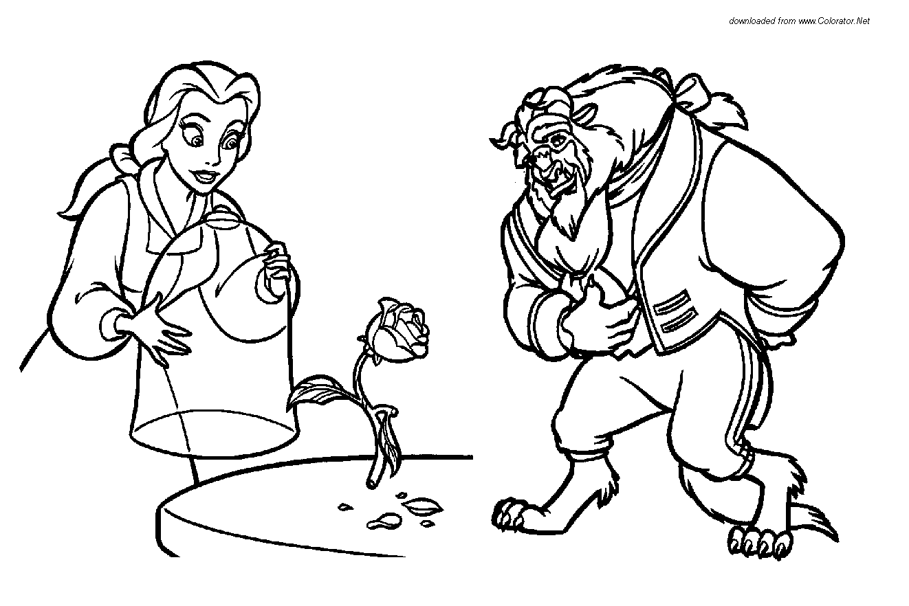 Coloring page: The Beauty and the Beast (Animation Movies) #131070 - Free Printable Coloring Pages
