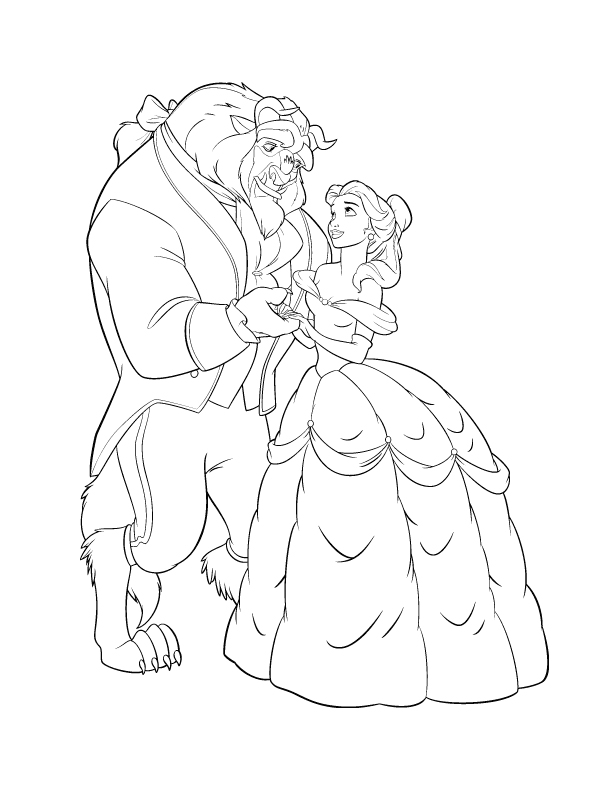 Coloring page: The Beauty and the Beast (Animation Movies) #131073 - Free Printable Coloring Pages