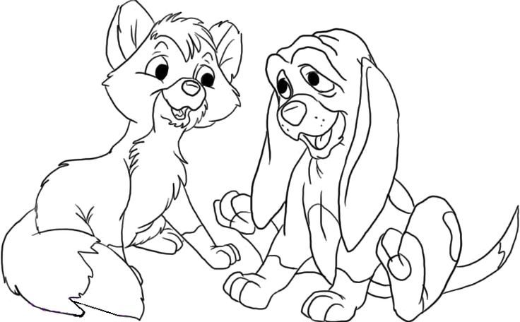 Coloring page: The Fox and the Hound (Animation Movies) #132919 - Free Printable Coloring Pages