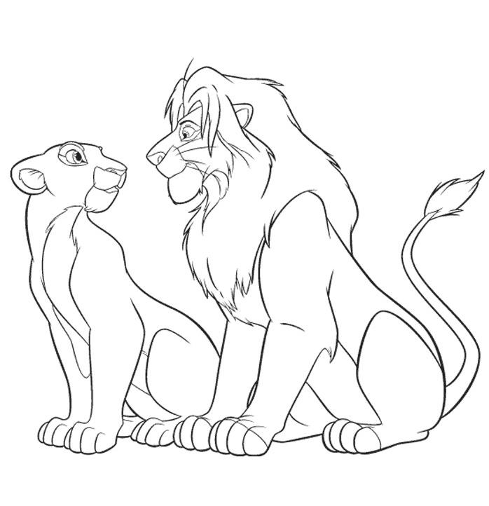 lion king coloring pages nala and simba