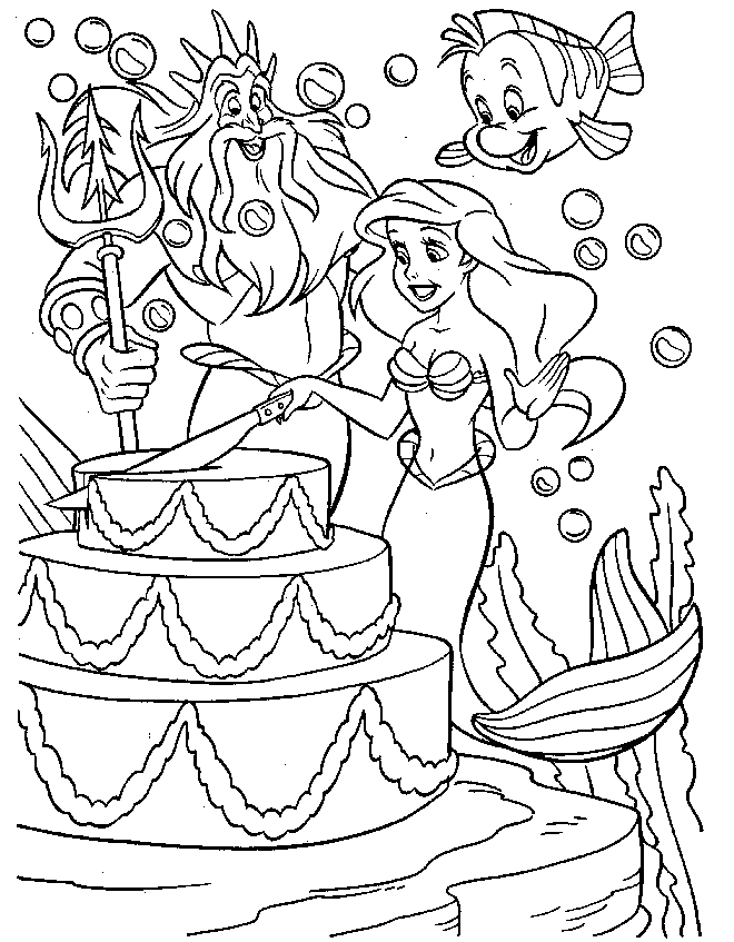 Coloring page: The Little Mermaid (Animation Movies) #127234 - Free Printable Coloring Pages
