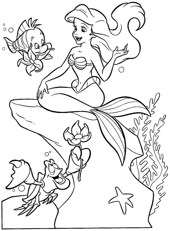 Coloring page: The Little Mermaid (Animation Movies) #127236 - Free Printable Coloring Pages