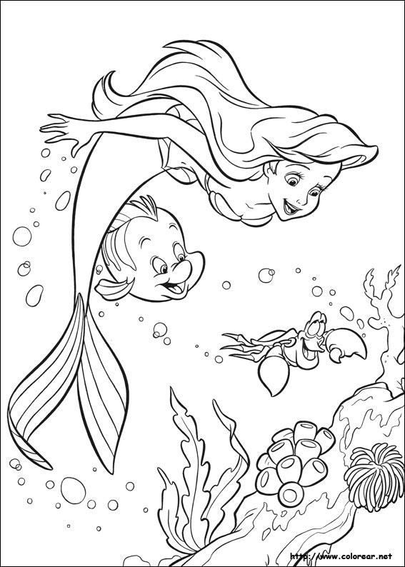 Coloring page: The Little Mermaid (Animation Movies) #127237 - Free Printable Coloring Pages
