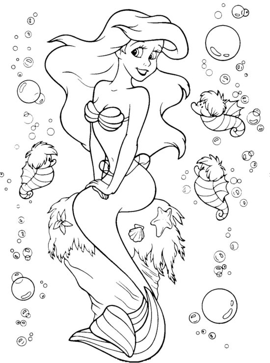 Coloring page: The Little Mermaid (Animation Movies) #127241 - Free Printable Coloring Pages