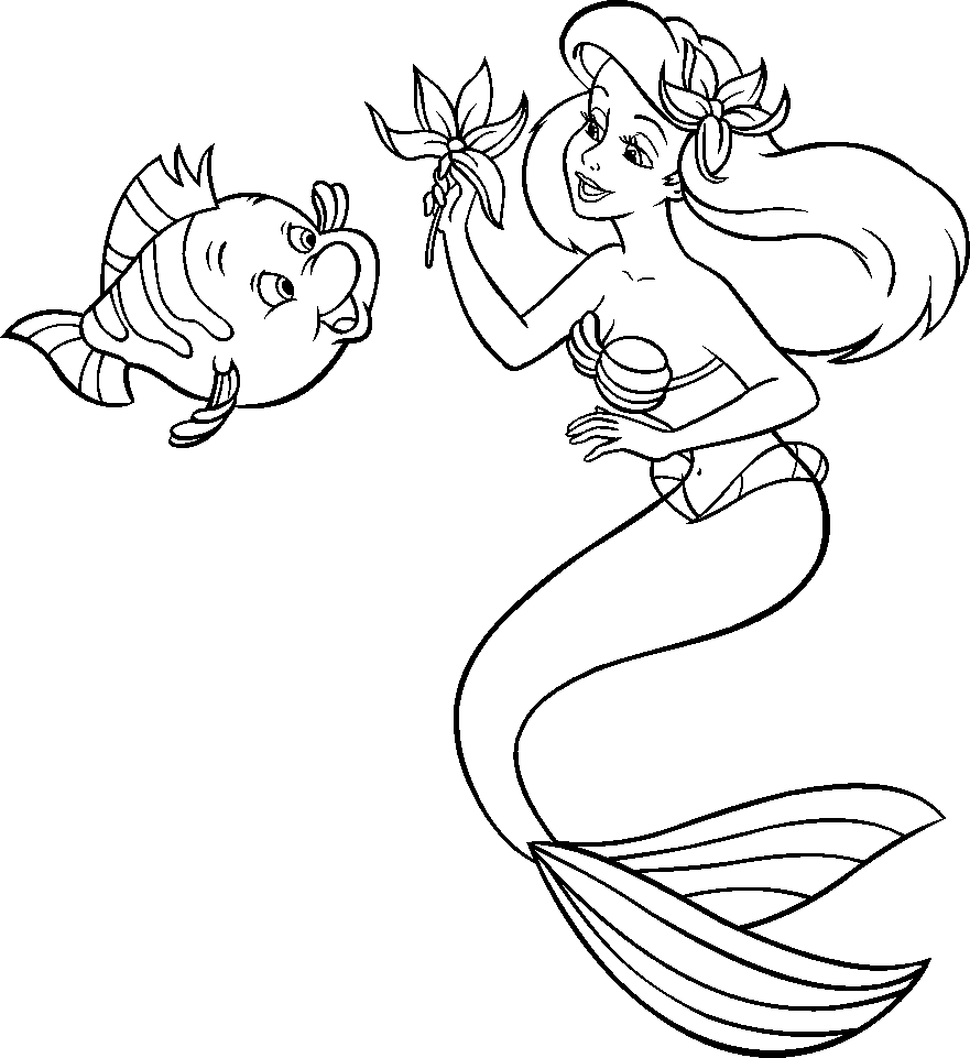 ariel picture to color