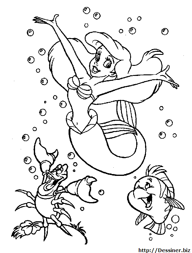 Coloring page: The Little Mermaid (Animation Movies) #127265 - Free Printable Coloring Pages