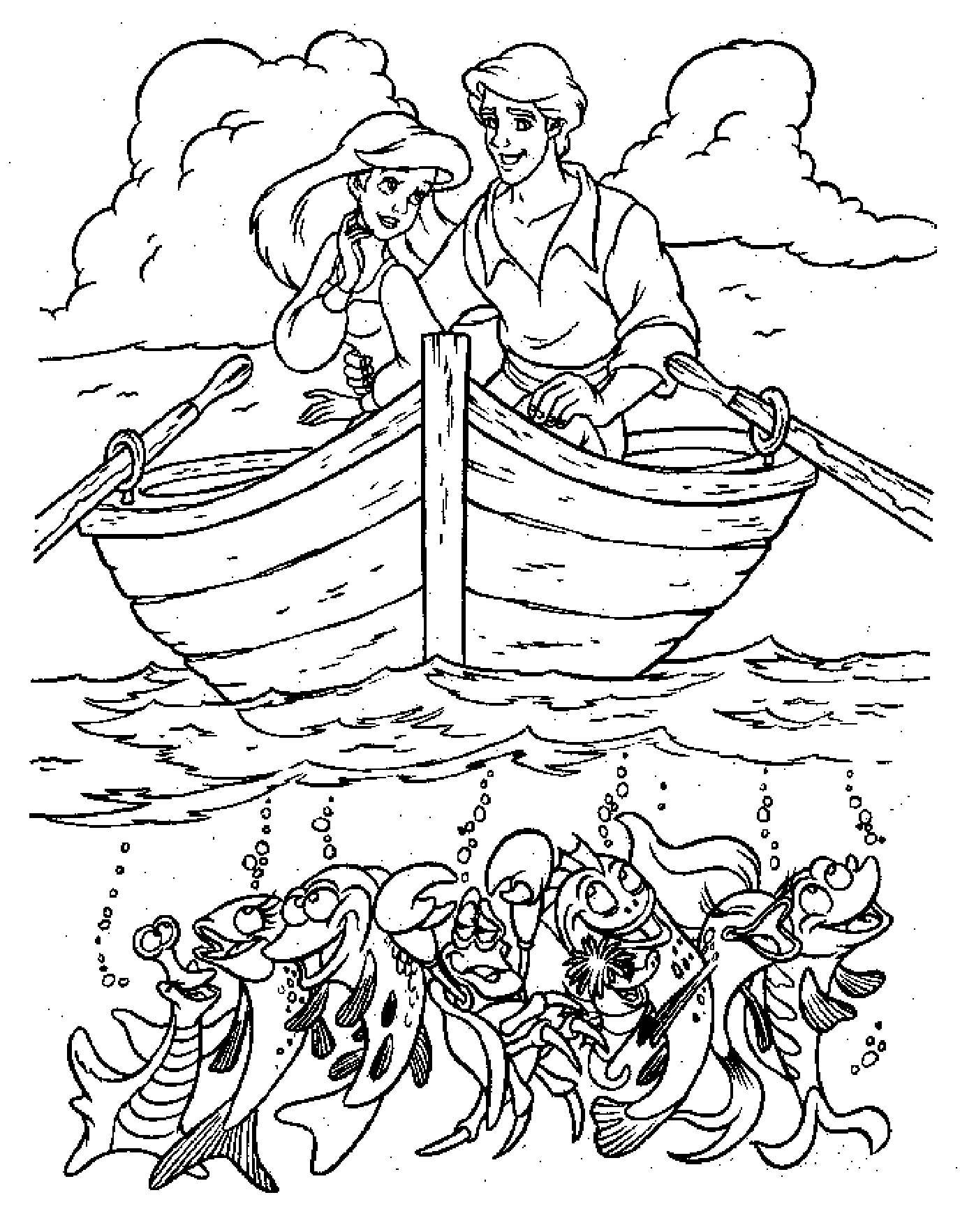 Coloring page: The Little Mermaid (Animation Movies) #127291 - Free Printable Coloring Pages