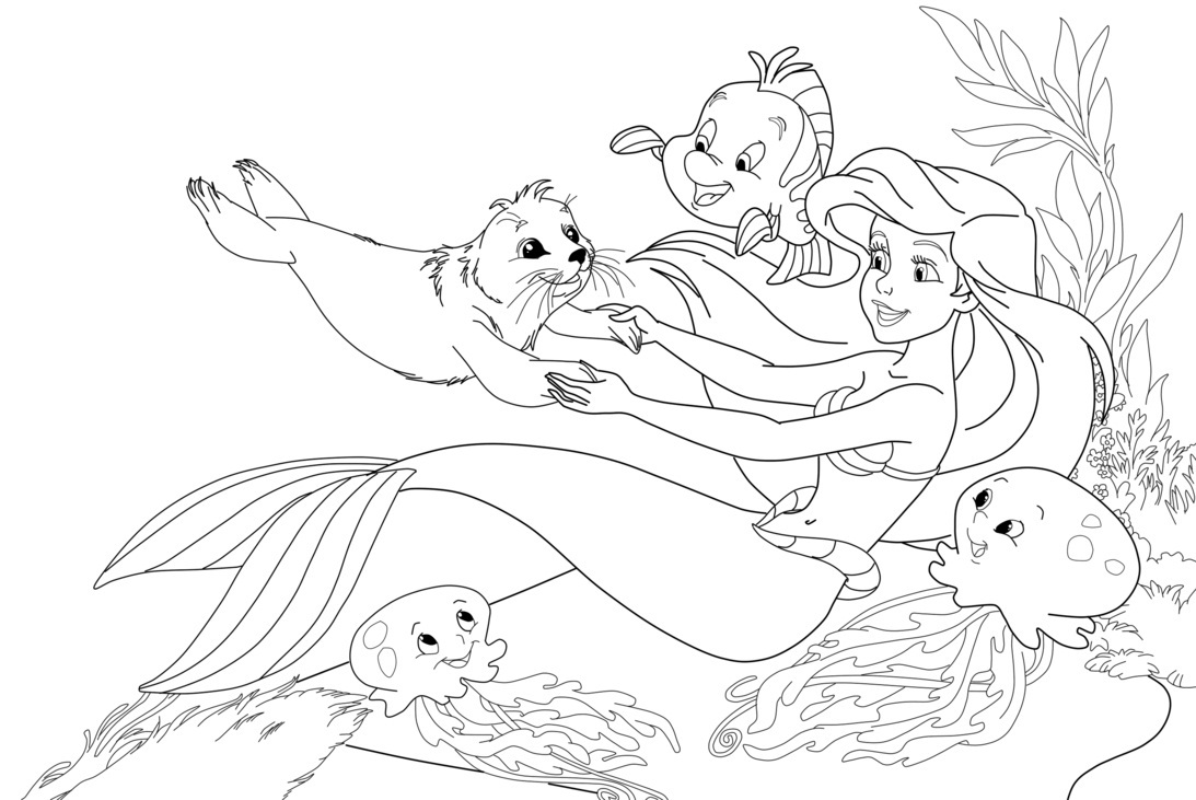 Coloring page: The Little Mermaid (Animation Movies) #127294 - Free Printable Coloring Pages