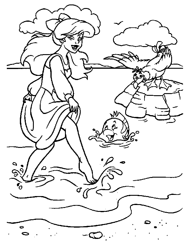 Coloring page: The Little Mermaid (Animation Movies) #127322 - Free Printable Coloring Pages