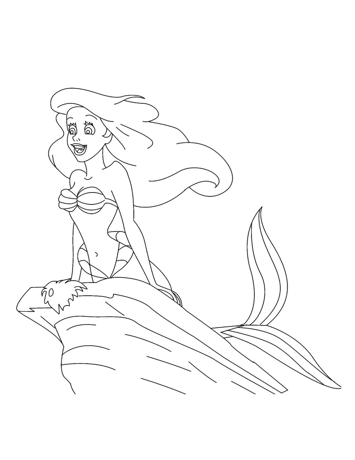 Drawing The Little Mermaid #127329 (Animation Movies) – Printable coloring  pages