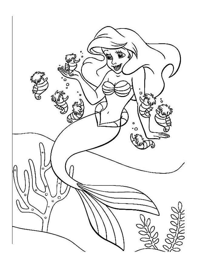 Coloring page: The Little Mermaid (Animation Movies) #127349 - Free Printable Coloring Pages