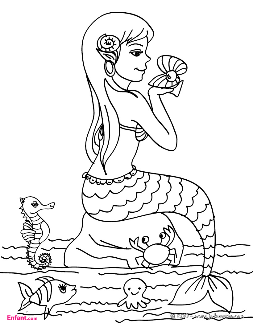 Coloring page: The Little Mermaid (Animation Movies) #127355 - Free Printable Coloring Pages