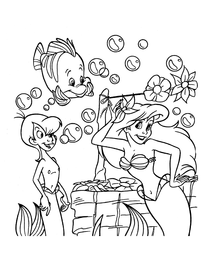 Coloring page: The Little Mermaid (Animation Movies) #127377 - Free Printable Coloring Pages