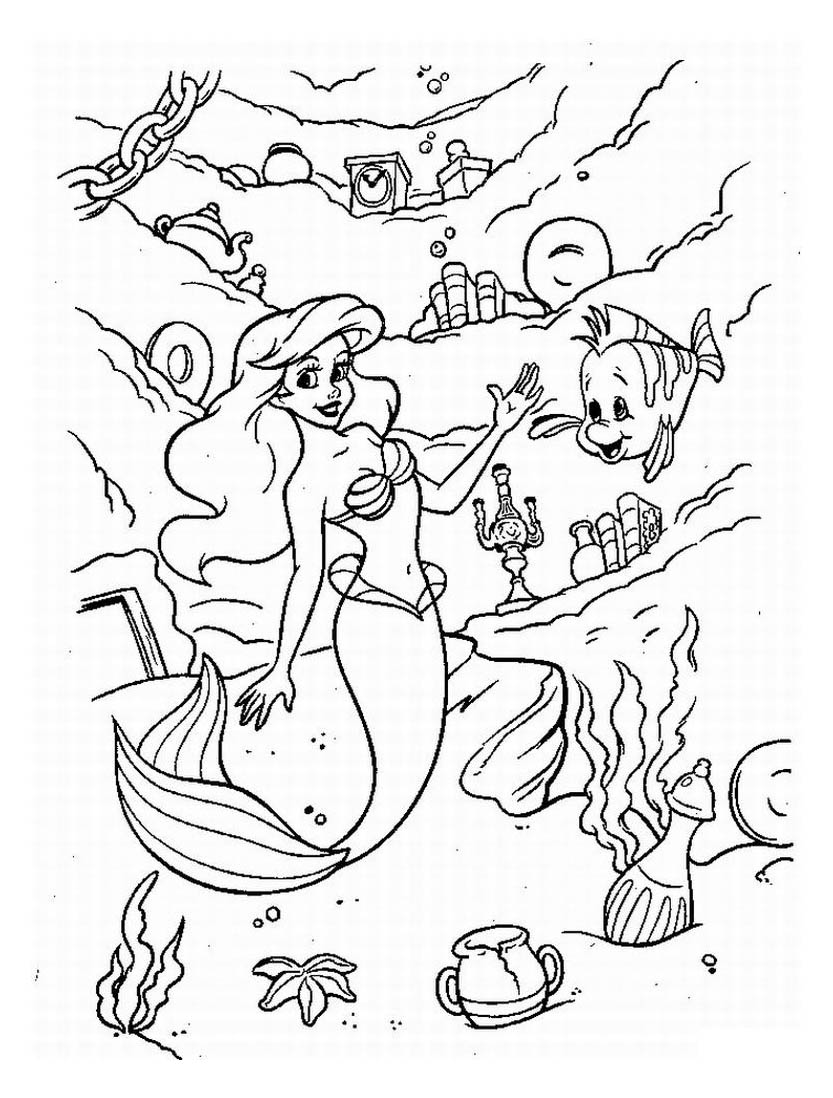 Coloring page: The Little Mermaid (Animation Movies) #127385 - Free Printable Coloring Pages