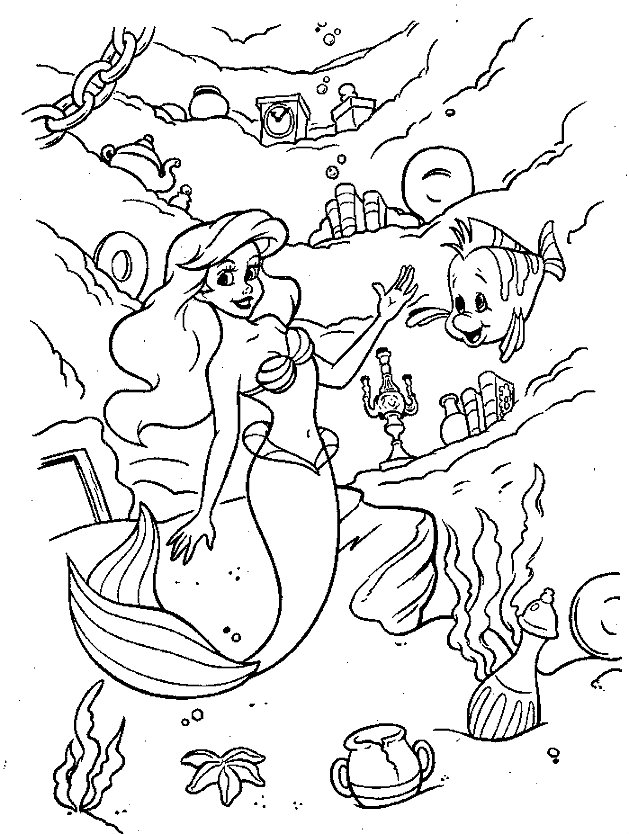 Coloring page: The Little Mermaid (Animation Movies) #127405 - Free Printable Coloring Pages