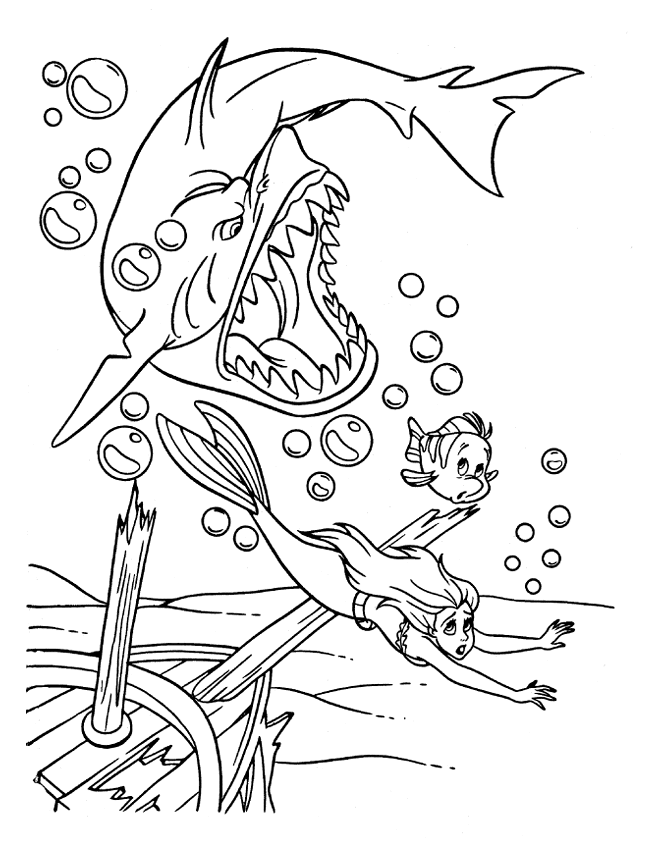 Coloring page: The Little Mermaid (Animation Movies) #127416 - Free Printable Coloring Pages