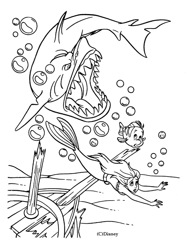 Coloring page: The Little Mermaid (Animation Movies) #127429 - Free Printable Coloring Pages