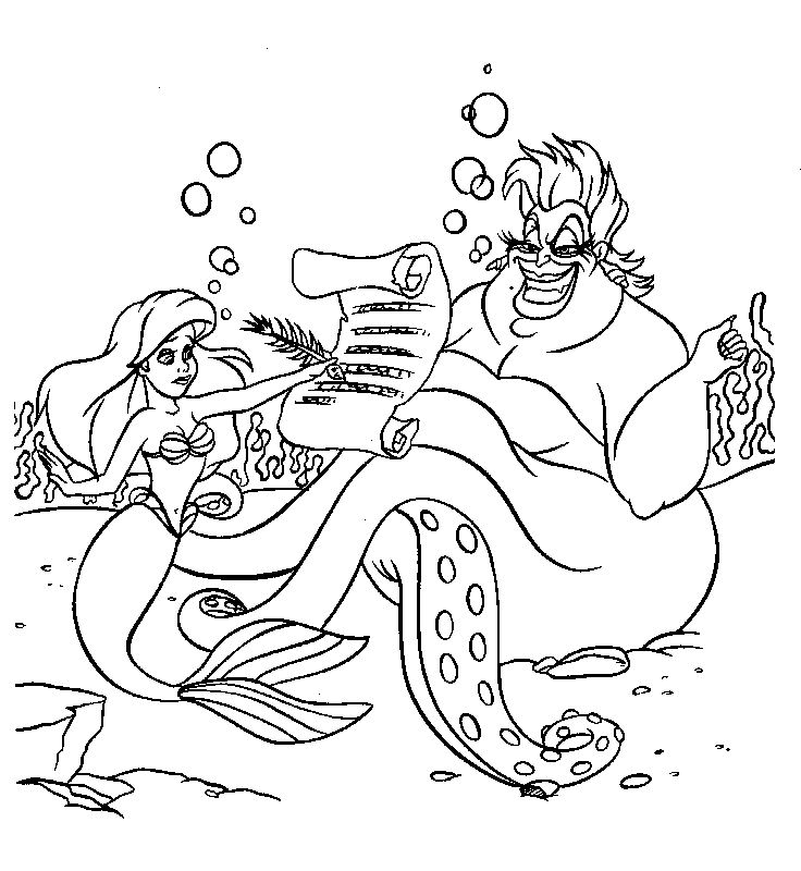 Coloring page: The Little Mermaid (Animation Movies) #127436 - Free Printable Coloring Pages