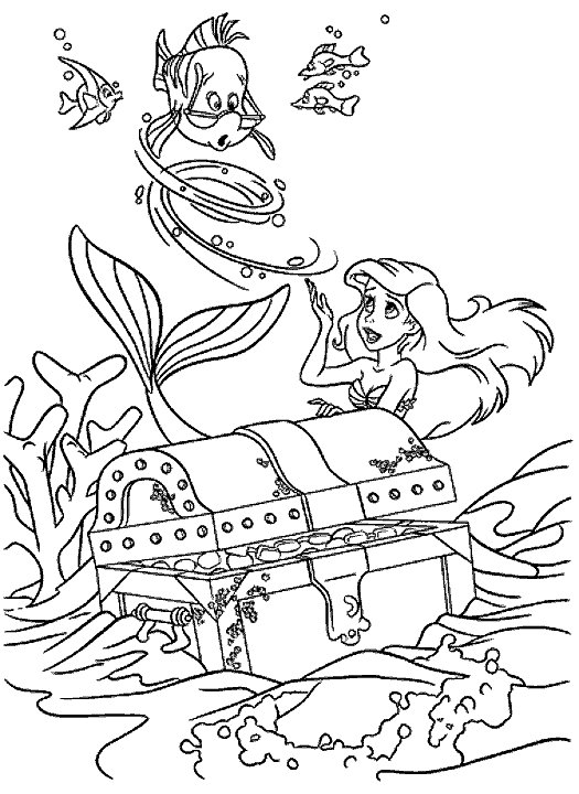 Coloring page: The Little Mermaid (Animation Movies) #127446 - Free Printable Coloring Pages