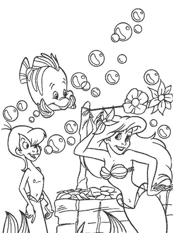 Coloring page: The Little Mermaid (Animation Movies) #127447 - Free Printable Coloring Pages