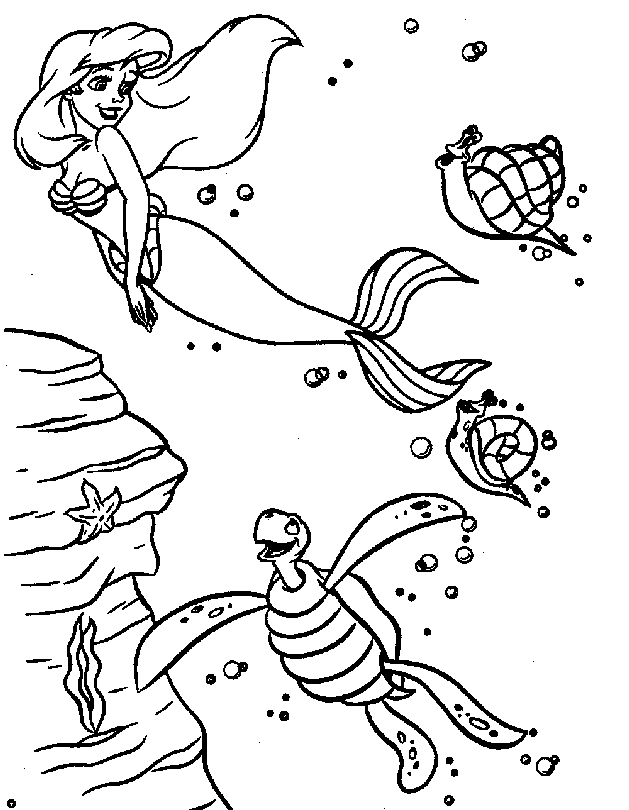 Coloring page: The Little Mermaid (Animation Movies) #127449 - Free Printable Coloring Pages