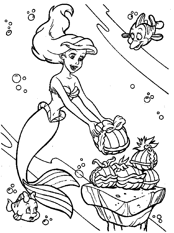 Coloring page: The Little Mermaid (Animation Movies) #127452 - Free Printable Coloring Pages