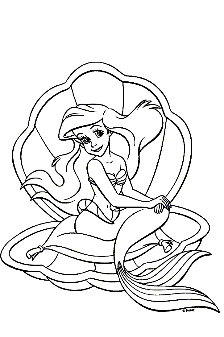 Coloring page: The Little Mermaid (Animation Movies) #127468 - Free Printable Coloring Pages