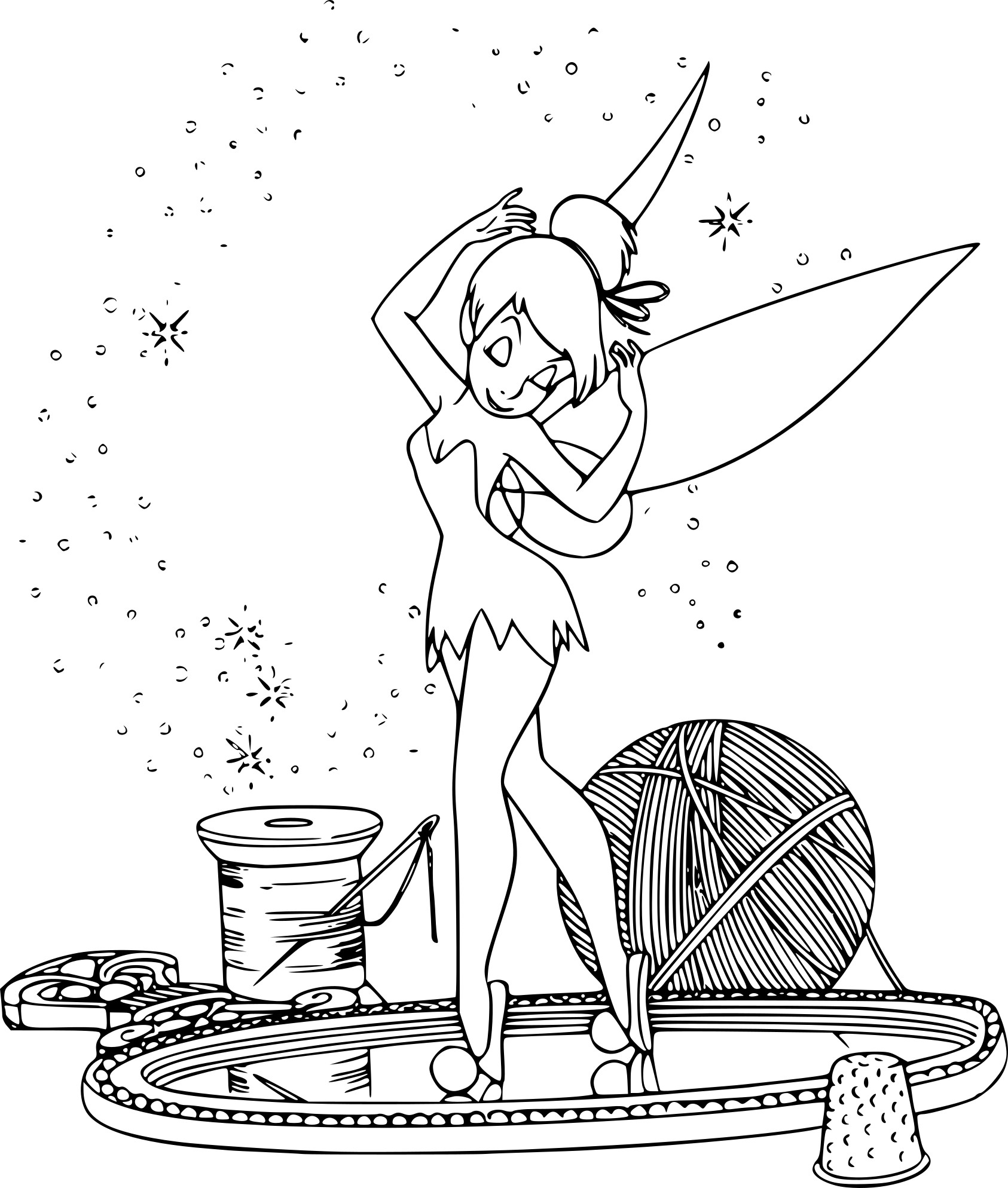Coloring page: Tinker Bell (Animation Movies) #170486 - Free Printable Coloring Pages