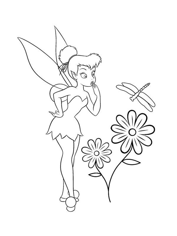 Coloring page: Tinker Bell (Animation Movies) #170501 - Free Printable Coloring Pages