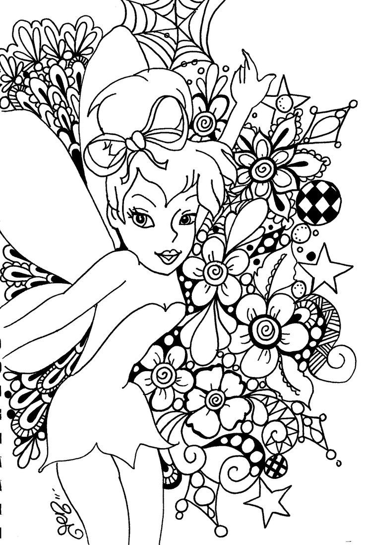 Coloring page: Tinker Bell (Animation Movies) #170503 - Free Printable Coloring Pages