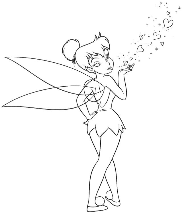 Coloring page: Tinker Bell (Animation Movies) #170523 - Free Printable Coloring Pages