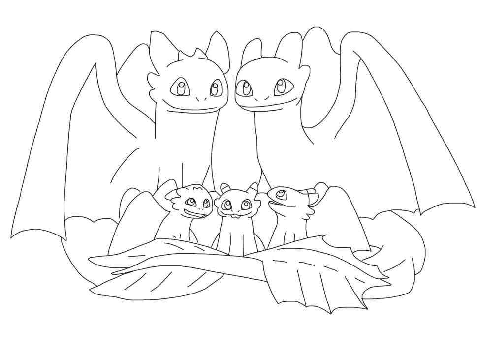 Free printable Toothless coloring page #179846 from Animation Movies collection