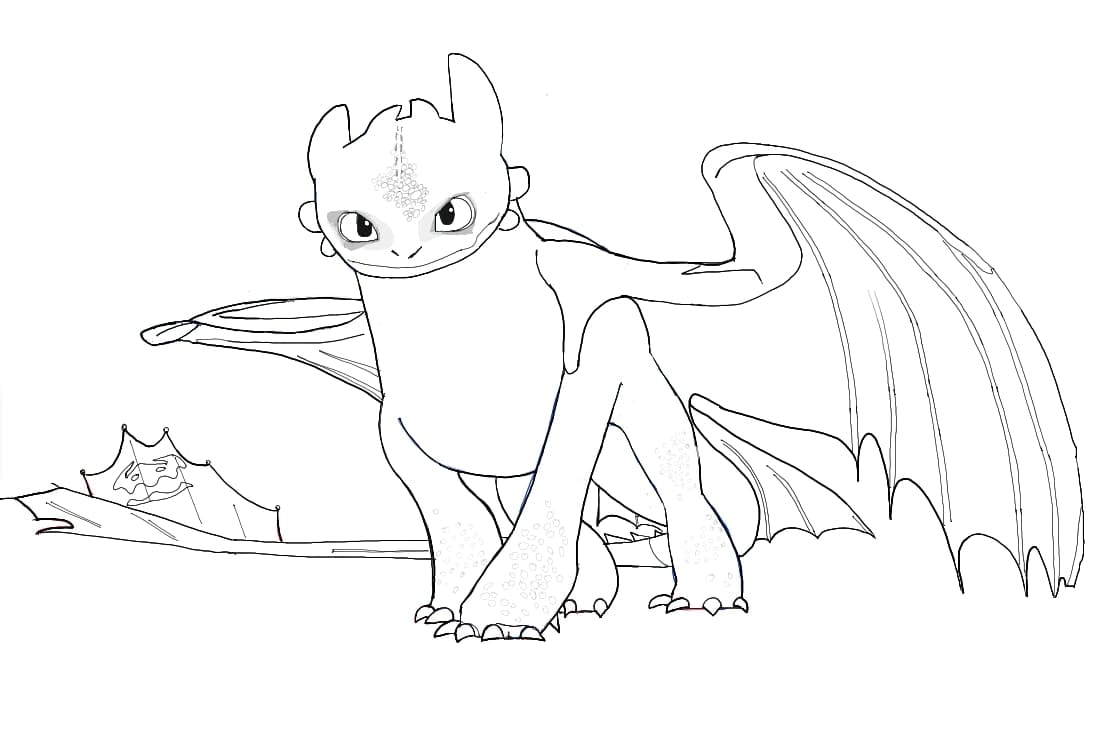 Free printable Toothless coloring page #179872 from Animation Movies collection