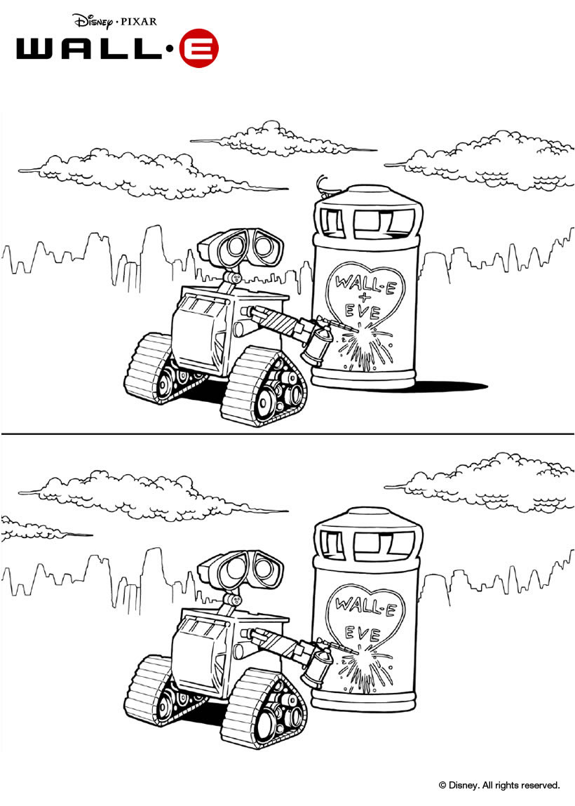 Coloring page: Wall-E (Animation Movies) #132031 - Free Printable Coloring Pages