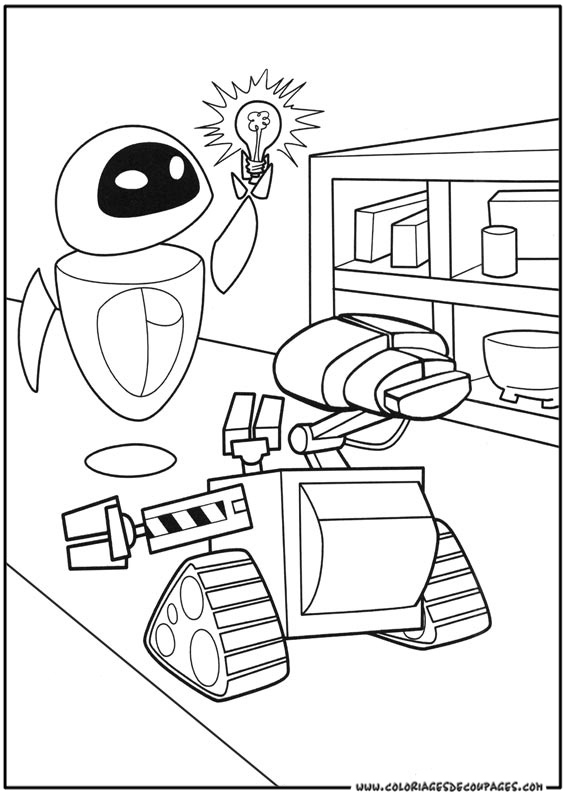 Coloring page: Wall-E (Animation Movies) #132037 - Free Printable Coloring Pages