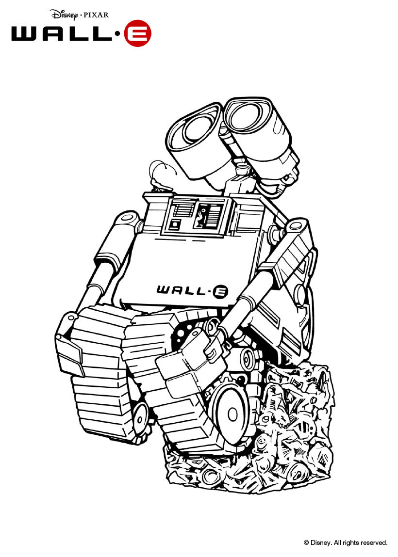 Coloring page: Wall-E (Animation Movies) #132052 - Free Printable Coloring Pages