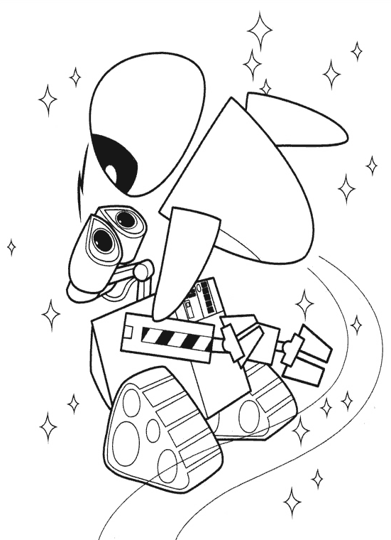 Coloring page: Wall-E (Animation Movies) #132077 - Free Printable Coloring Pages