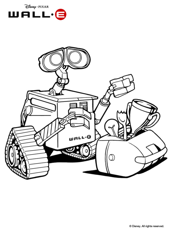 Coloring page: Wall-E (Animation Movies) #132081 - Free Printable Coloring Pages