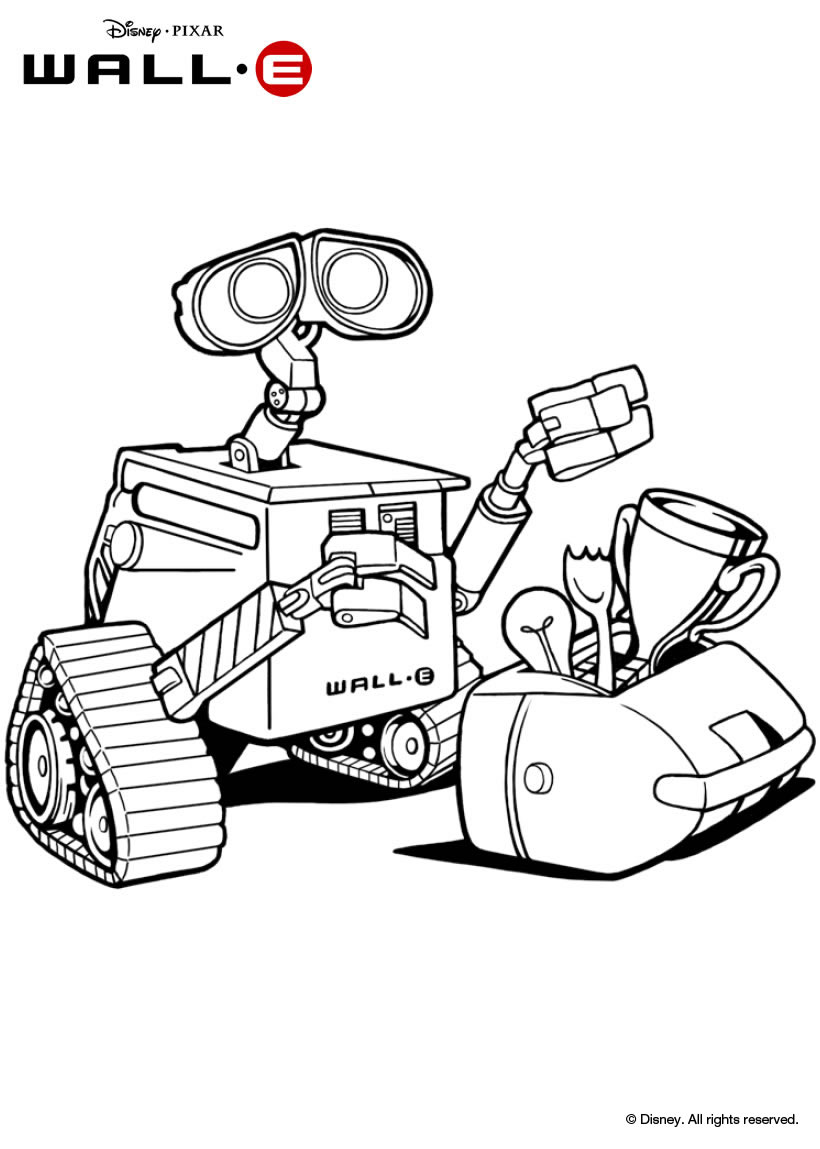 Coloring page: Wall-E (Animation Movies) #132109 - Free Printable Coloring Pages