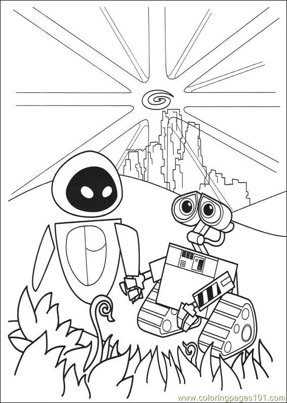 Coloring page: Wall-E (Animation Movies) #132118 - Free Printable Coloring Pages