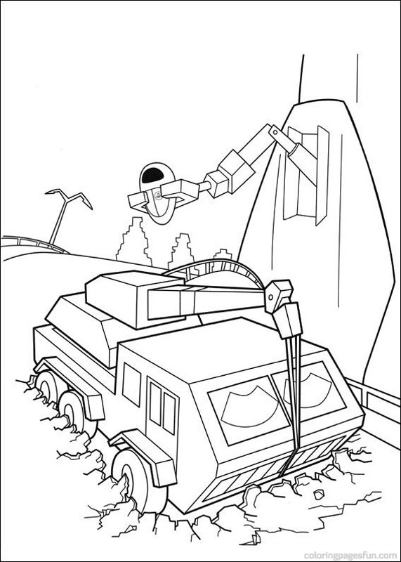 Coloring page: Wall-E (Animation Movies) #132136 - Free Printable Coloring Pages