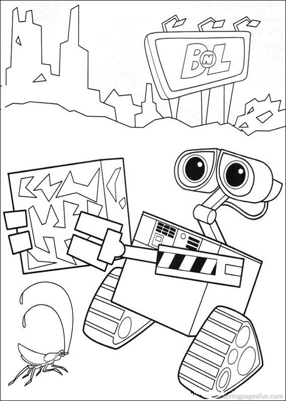 Coloring page: Wall-E (Animation Movies) #132138 - Free Printable Coloring Pages