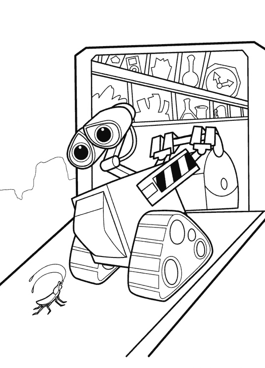 Coloring page: Wall-E (Animation Movies) #132151 - Free Printable Coloring Pages