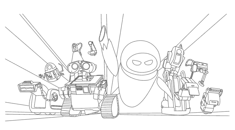 Coloring page: Wall-E (Animation Movies) #132156 - Free Printable Coloring Pages
