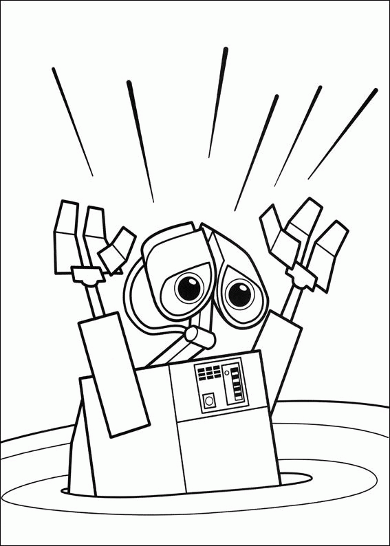 Coloring page: Wall-E (Animation Movies) #132159 - Free Printable Coloring Pages