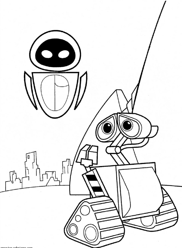 Coloring page: Wall-E (Animation Movies) #132164 - Free Printable Coloring Pages