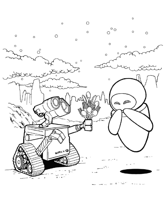 Coloring page: Wall-E (Animation Movies) #132168 - Free Printable Coloring Pages